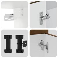 11-delige Keukenkastenset Kalmar bewerkt hout bruin eikenkleur - thumbnail