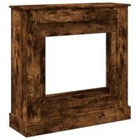 Haardombouw 90x30x90 cm bewerkt hout gerookt eikenkleurig - thumbnail