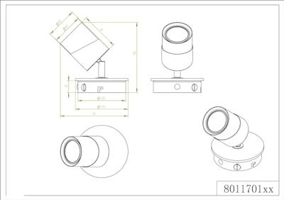 Trio Plafondlamp hout met zwartAruni - 801170132