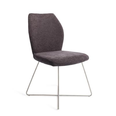Jesper Home Ikata eetkamerstoel Almost Black cross steel