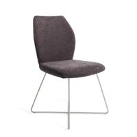 Jesper Home Ikata eetkamerstoel Almost Black cross steel - thumbnail