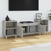 Tv-meubel 160x35x55 cm bewerkt hout betongrijs - thumbnail