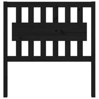 Hoofdbord 95,5x4x100 cm massief grenenhout zwart - thumbnail