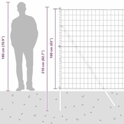 VidaXL Hek met paal groen 1,6 x 10 m staal en pvc VidaXL Hek met paal groen 1,6 x 10 m staal en pvc