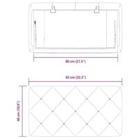 Hoofdbordkussen 80 cm fluweel donkergrijs - thumbnail