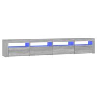 Tv-meubel met LED-verlichting 240x35x40 cm grijs sonoma eiken - thumbnail