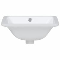 VidaXL Wastafel rechthoekig 36,5x32x15,5 cm keramiek wit - thumbnail