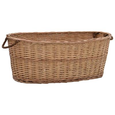 VidaXL Houtmand met handvatten 88x57x34 cm natuurlijk wilgenhout