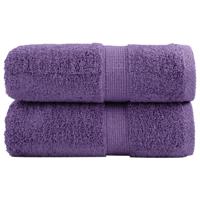 VidaXL Gastendoekjes solund 2 st 600 g/m² 30x50 cm paars - thumbnail