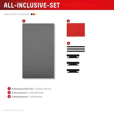 DISPLEX 02089 Screenprotector (glas) met privacyfolie Universell Universeel 1 stuk(s)