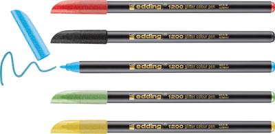 Fineliner edding 1200 f 5st glitter assorti Fineliner edding 1200 f 5st glitter assorti