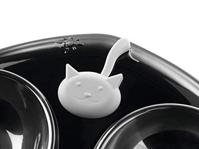 HUNTER MOULINS melamine voederbaar, voor katten, met indicator, 29 x 19 x 5 cm, zwart