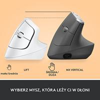 Logitech Lift for Business Wit Ergonomische Draadloze Muis - thumbnail