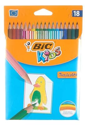 Bic Kids kleurpotlood Tropicolors, etui van 18 stuks Bic Kids kleurpotlood Tropicolors, etui van 18 stuks