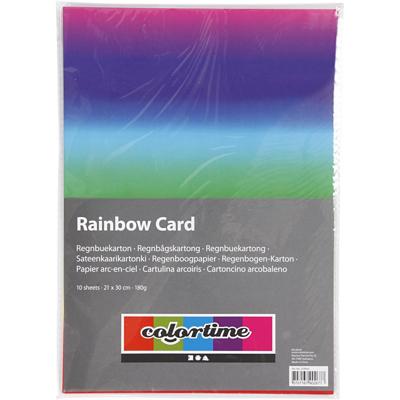 Creativ Company Regenboogpapier, a4, vel 210x297 mm, 180 gr, 10 vel/ 1 doos