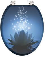 MDF WC-bril WATER LILY lange levensduur: extreem onbreekbaar en krasbestendig eenvoudig schoon te maken dankzij het gladde oppervlak eenvoudige installatie: compleet bevestigingsmateriaal inbegr - thumbnail
