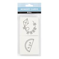 Creativ Company Memory kaarten, afm 7x7 cm, 400 gr, wit, 1 set - thumbnail