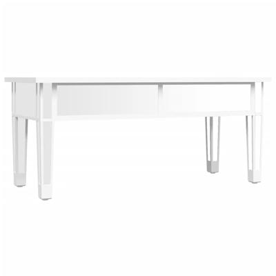 Salontafel gespiegeld 106x45x45 cm bewerkt hout en glas Salontafel gespiegeld 106x45x45 cm bewerkt hout en glas