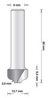 8 MM PROFIELFREES 12.7X50X2 - thumbnail