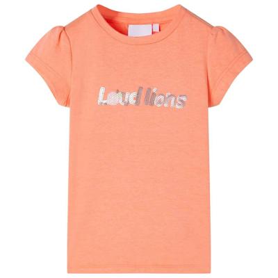 Kindershirt met kapmouwen 128 neonoranje Kindershirt met kapmouwen 128 neonoranje