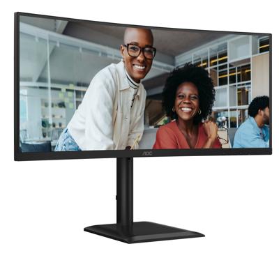AOC WQHD CU34E4CV 34 inch monitor, 120 Hz, VA, 4 ms, adaptieve synchronisatie, HDR Ready/HDR10, luidsprekerinstelling, luidspreker (3440 x 1440, 2 x HDMI 2.0-poorten, 1 x DP 1.4, USB-hub) zwart AOC WQHD CU34E4CV 34 inch monitor, 120 Hz, VA, 4 ms, adaptieve synchronisatie, HDR Ready/HDR10, luidsprekerinstelling, luidspreker (3440 x 1440, 2 x HDMI 2.0-poorten, 1 x DP 1.4, USB-hub) zwart