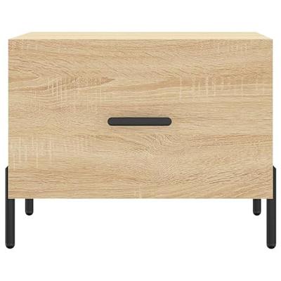 Salontafels 2 st 50x50x40 cm bewerkt hout sonoma eikenkleurig