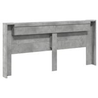 Hoofdbordkast met LED-verlichting 220x16,5x103,5 cm betongrijs - thumbnail