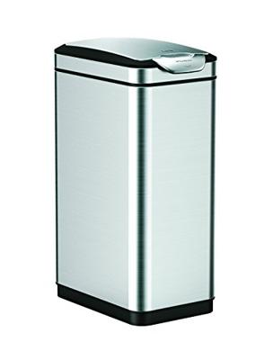 EKO afvalbak touch bar tina 30 l matzilverkleurig