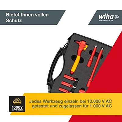 Wiha Ratelsleutelset geïsoleerd | 1/4" | 21-delig | incl. koffer - 43025 - 43025 - thumbnail