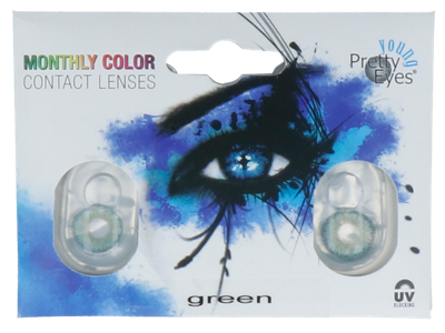 Pretty Eyes 1-Maand kleurlens 2P groen (2 st)