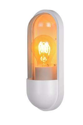 Lucide CAPSULE - Wandlamp Binnen/Buiten - 1xE27 - IP54 - Wit Lucide CAPSULE - Wandlamp Binnen/Buiten - 1xE27 - IP54 - Wit