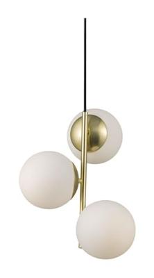 Nordlux HanglampLilly 3-lichts goud met witte bol - 48603035