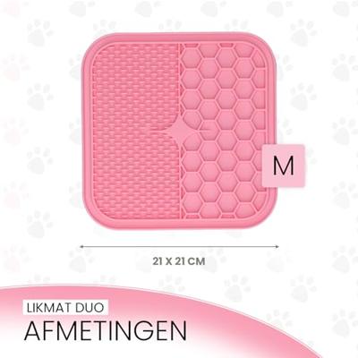Eat Slow Live Longer Lick Mat Duo M Pink - thumbnail