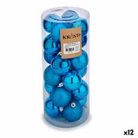 Set kerstballen Blauw Plastic 5 x 6 x 5 cm (12 Stuks) - thumbnail
