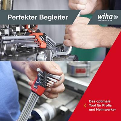 WIHA ErgoStar Inbussleutelset Kogelkop MagicRing 369R H9, 9-delig