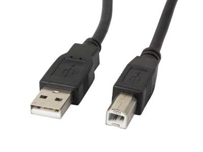 Lanberg CA-USBA-11CC-0030-BK USB 2.0 A-stekker naar USB 2.0 B-stekker kabel met ferrietkern, 3 m zwart