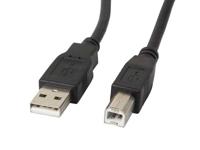 Lanberg CA-USBA-11CC-0030-BK USB 2.0 A-stekker naar USB 2.0 B-stekker kabel met ferrietkern, 3 m zwart - thumbnail