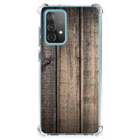 Samsung Galaxy A52 4G/5G Stevig Telefoonhoesje Steigerhout - thumbnail