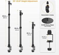 VIJIM LS11 dubbel verstelbaar statief arm met tafelklem - thumbnail