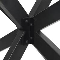 Eettafelpoot spider vorm 120x68x(72-73) cm staal antraciet - thumbnail