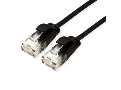 ROLINE GREEN UTP patchkabel Cat.6A (Class EA), LSOH, extra dun, zwart, 1 m ROLINE GREEN UTP patchkabel Cat.6A (Class EA), LSOH, extra dun, zwart, 1 m