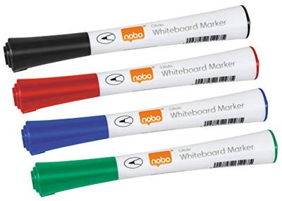 Nobo Glide whiteboardmarker, pak van 4 stuks, geassorteerde kleuren