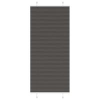 VidaXL Plissé rolgordijn 95x200 cm stofbreedte 94,4 cm polyester zwart - thumbnail