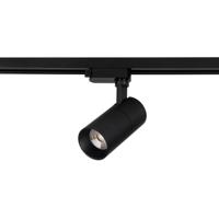 LED Railverlichting - Track Spot - Prixa Pina - 1 Fase - 20W - Warm Wit 3000K - Mat Zwart - Rond - Aluminium - thumbnail