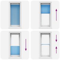 Pliss rolgordijn 60x150 cm stofbreedte 59,4 cm polyester blauw - thumbnail