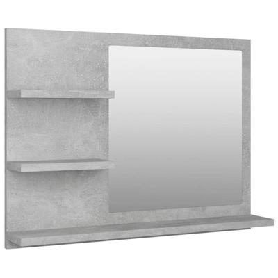 VidaXL Badkamerspiegel 60x10,5x45 cm bewerkt hout betongrijs VidaXL Badkamerspiegel 60x10,5x45 cm bewerkt hout betongrijs