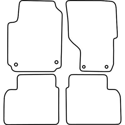 Automatten passend voor Volkswagen Amarok vanaf 2011 TMVW549