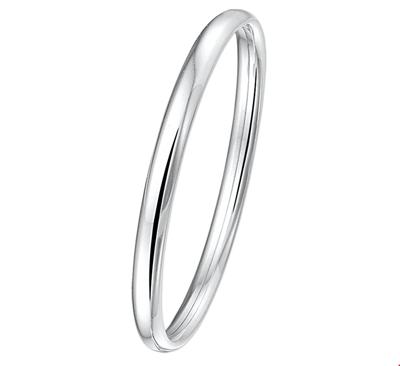 TFT Armband bangle Zilver Dop Ovale Buis 4 X 52 mm