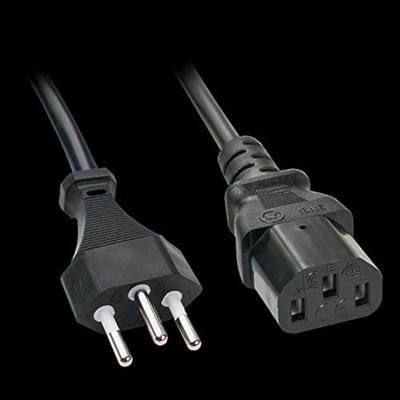 LINDY Stroom Aansluitkabel [1x Zwitserse stekker - 1x Apparaatstekker, female C13 10A] 0.70 m Zwart