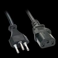 LINDY Stroom Aansluitkabel [1x Zwitserse stekker - 1x Apparaatstekker, female C13 10A] 0.70 m Zwart - thumbnail